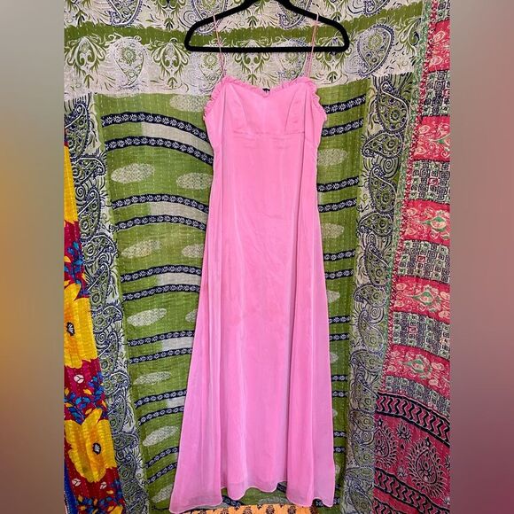 Vintage Y2K Alfred Angelo Pink Empire Waist Formal Dress Size 4 SEE DESCRIPTION - Picture 1 of 16